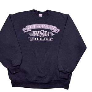 Vintage Washington State Cougars 1994 black crewneck sweatshirt USA made adult M